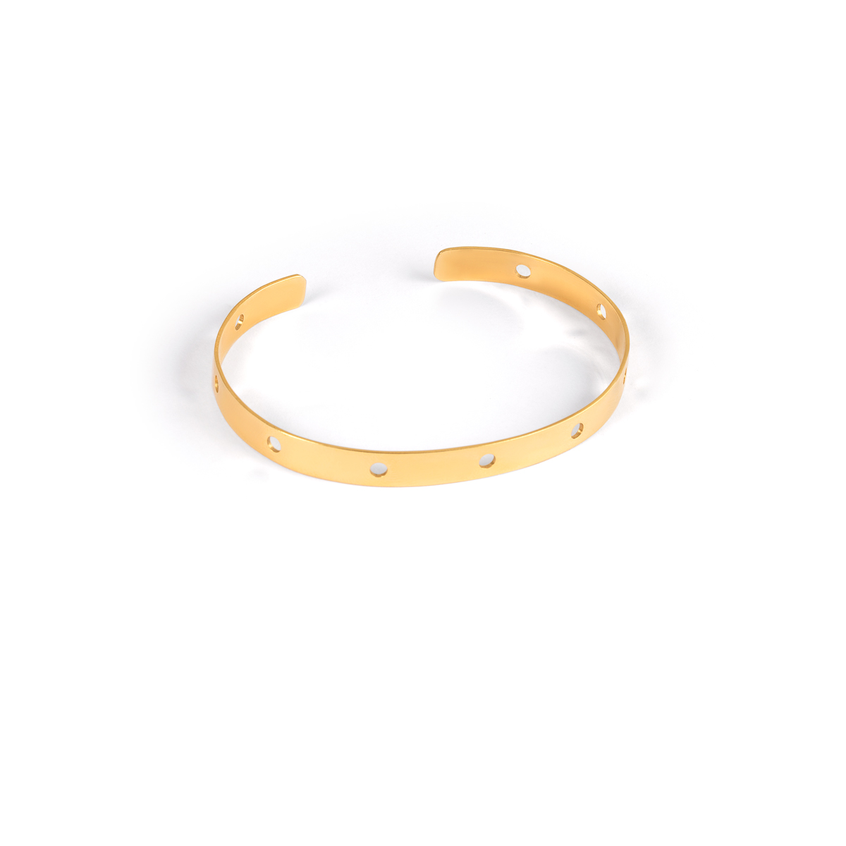 Hollow mirror gold bangleG