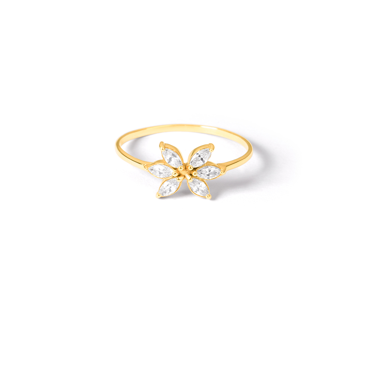 Gold ring with six jewelsG