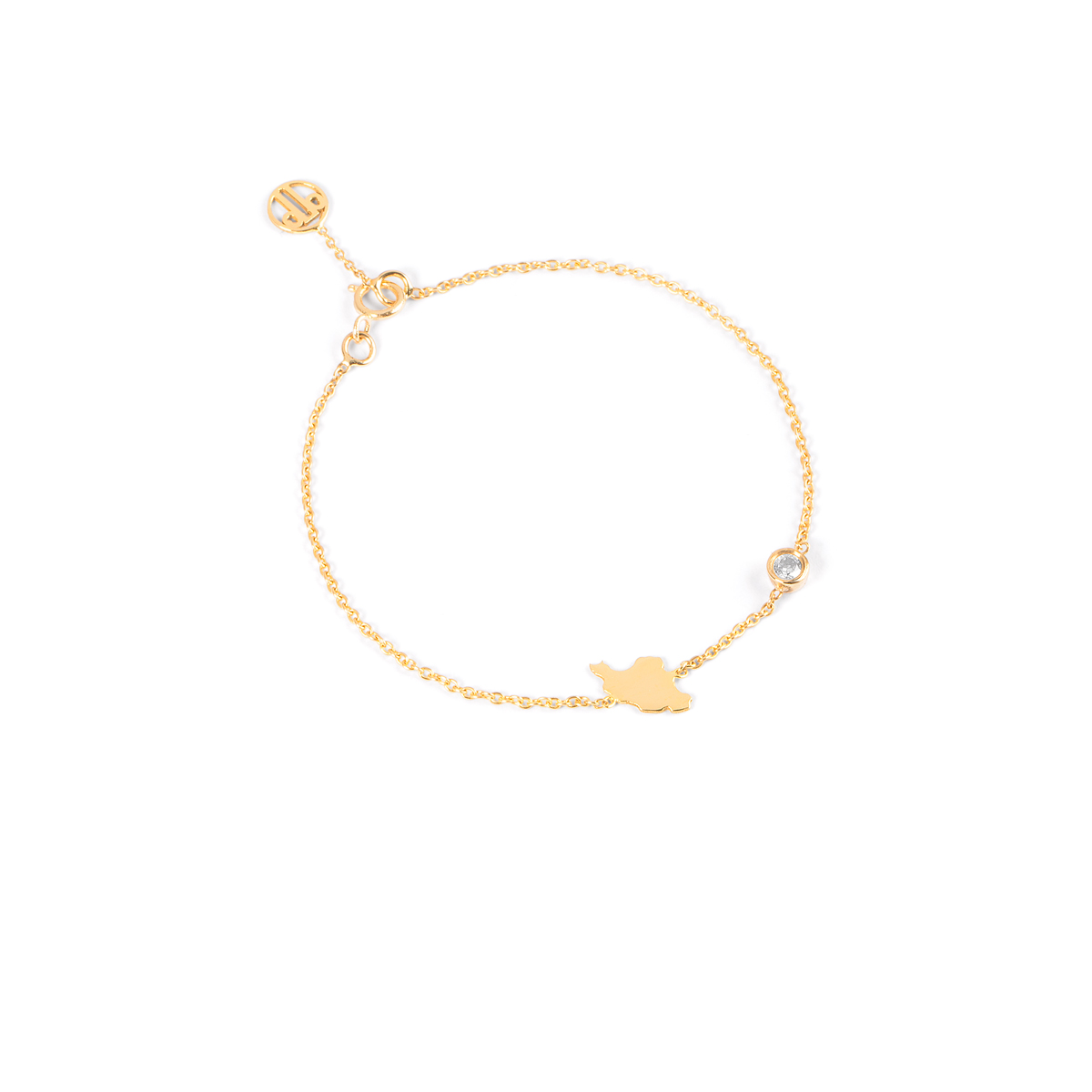 One gem gold bracelet with a map of IranG