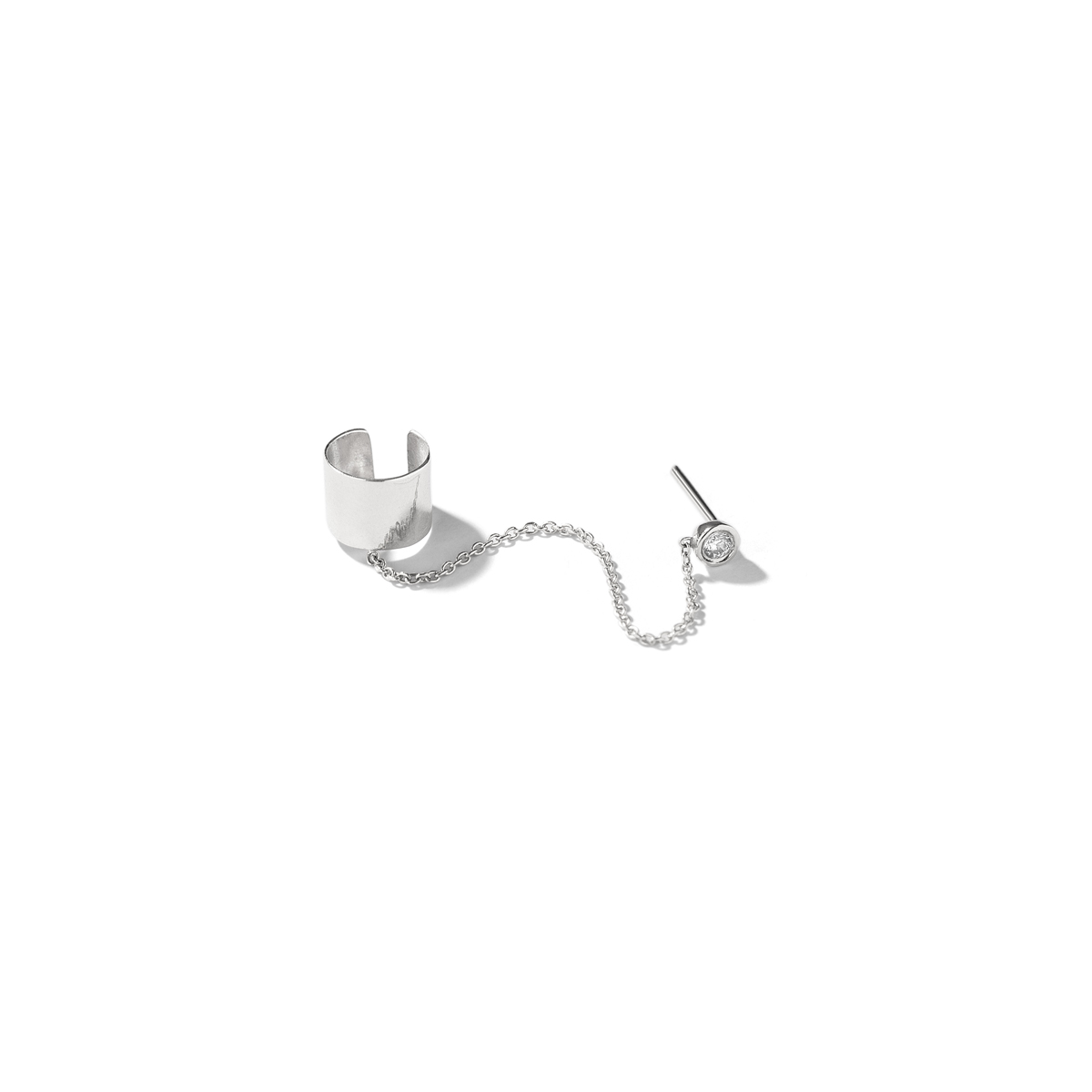 ایر کاف " ear cuff " نقره گیره ای زنجیر لونا گالری طلا پرسته