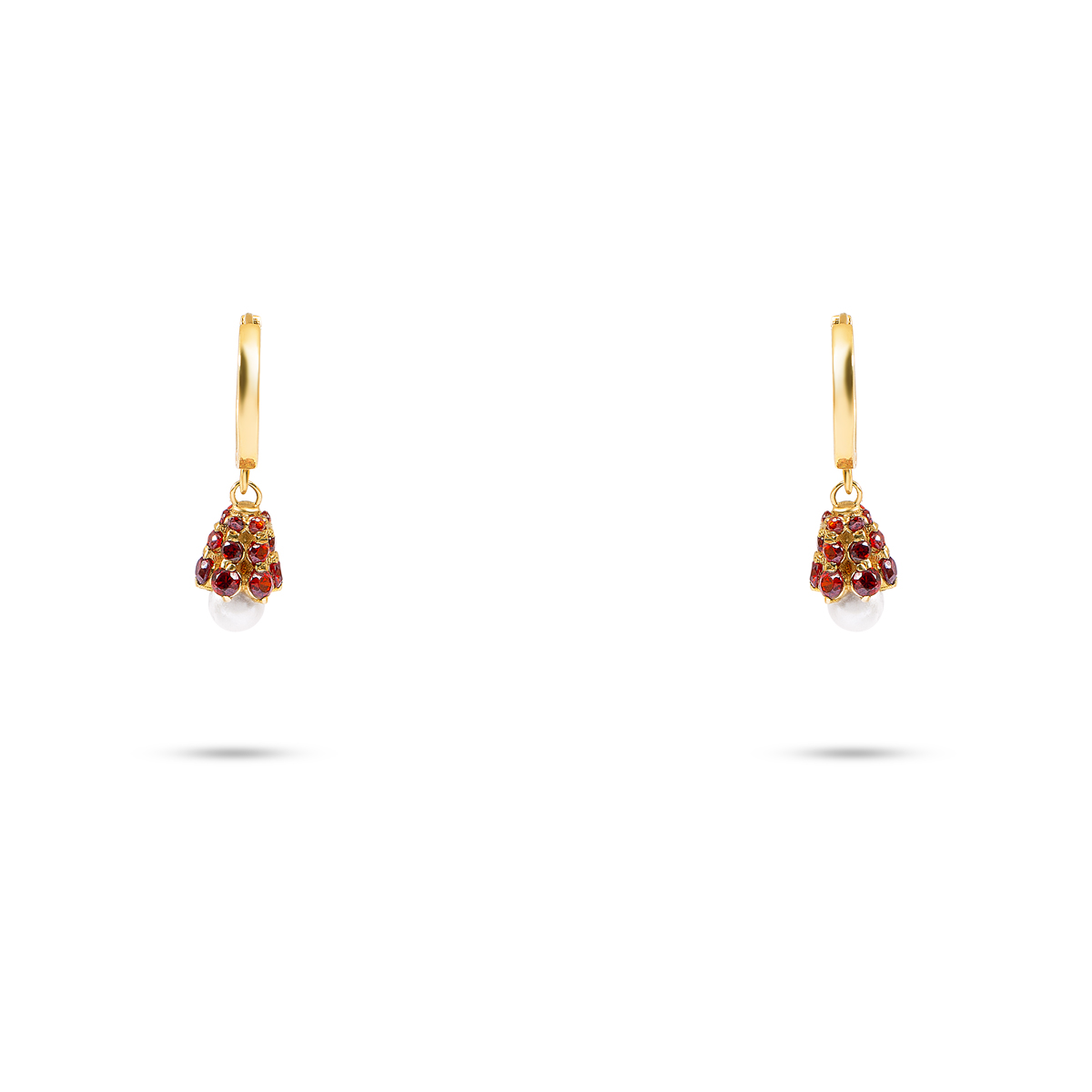 گوشواره طلا کاج نگین دار گالری طلا پرسته